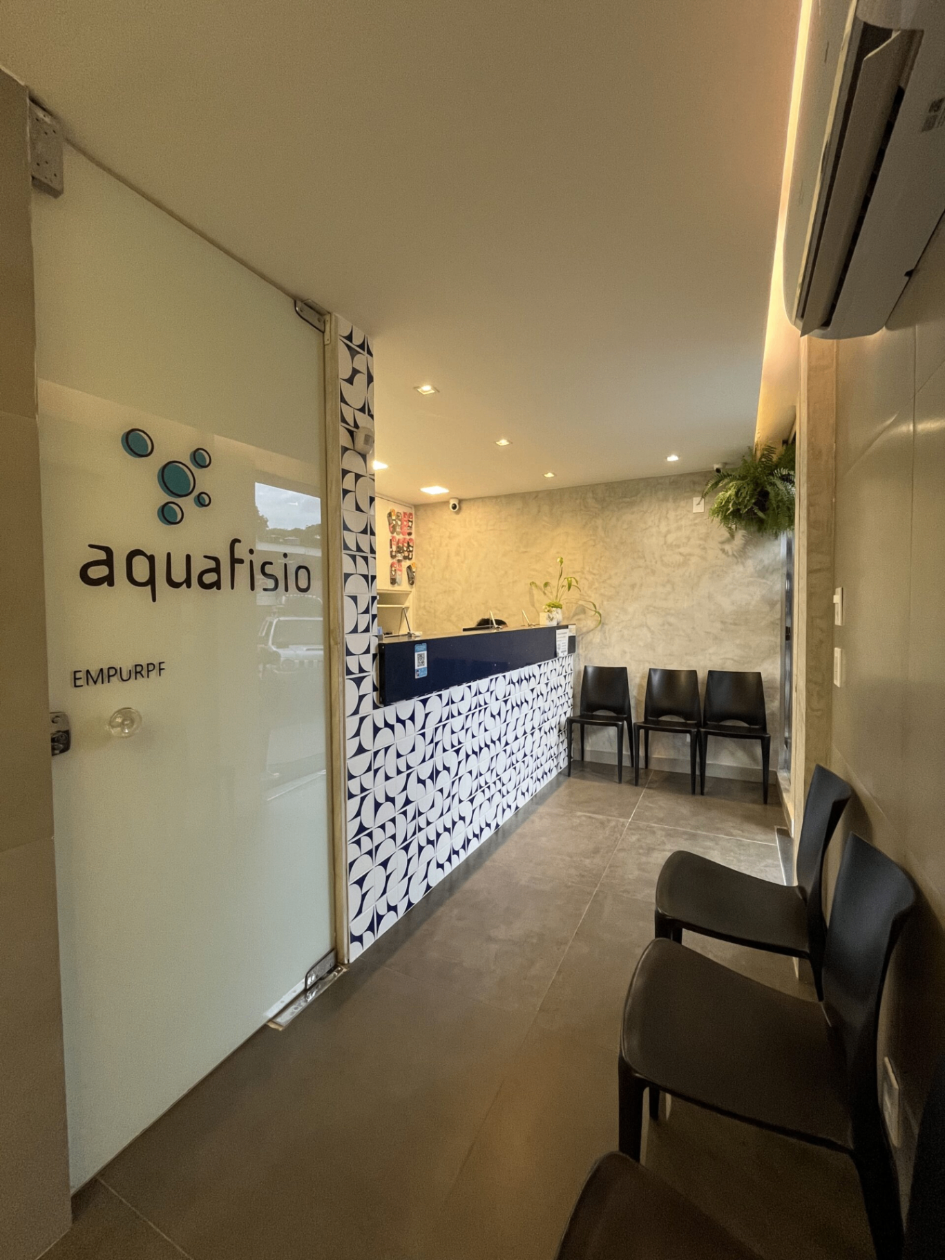 Recepção da clínica Aquafísio